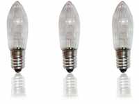 hellum LED Ersatz-Kerzen für Schwibbogen, 3 Stück 8-55V 0,5W Riffelkerze für