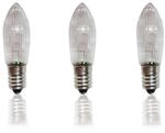 hellum Ersatzkerzen LED 8-55V 0,5W f&uuml;r Lichterketten & Schwibbogen, 3 St&uuml;ck