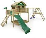 WICKEY Spielturm Kletterger&uuml;st Smart Ocean mit Schaukel & gr&uuml;ner Rutsche, Outdoor