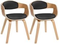 CLP 2er-Set Esszimmerst&uuml;hle Kingston, ergonomisch mit gepolsterter...