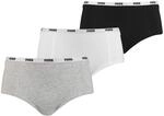 PUMA 3er Pack Damen Unterw&auml;sche Pantys Slips Iconic Mini Shorts, Farbe:Mehrfarbig,