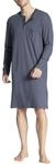 CALIDA Relax Streamline Herren-Nachthemd Herren, aus 100% Baumwolle, mit Knopfleiste