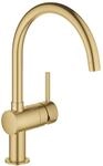 Grohe Sp&uuml;ltisch-Einhebelmischer Minta C sunr geb., schwenkb. Rohrausl, C-Ausl