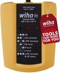 Wiha Steckdosentester 230 V AC, CAT II inkl. 2x AAA-Batterien I mit flexiblem...