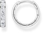 THOMAS SABO Creolen wei&szlig;e Steine Pav&eacute; silber 925 Sterlingsilber