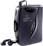 Renkforce RF-CP-150 Tragbarer Kassettenspieler Schwarz