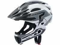 Cratoni Unisex – Erwachsene C-Maniac Pro Helmet, Weiß/Schwarz Matt, XL