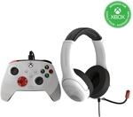 PDP XBX BUNDLE Rematch CONTROLLER and Airlite verkabelt Kopfh&ouml;rer Radial wei&szlig; f&uuml;r