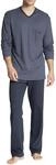 CALIDA Relax Streamline Pyjama lang Herren, aus 100% Baumwolle, Hose mit
