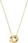 Michael Kors - PREMIUM Halskette Gold Ton Silber mit Kristall f&uuml;r Damen MKC1554AN710