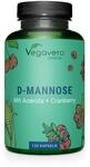 D-Mannose + Cranberry Vegavero | 100% Nat&uuml;rlich | 2.000 mg pro Tag | Mit Vitamin C