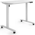 ESMART Germany ETX-121GW 100x60cm Wei&szlig; Ergonomischer Steh-Sitz-Schreibtisch auf