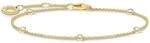 THOMAS SABO Armband wei&szlig;e Steine gold 925 Sterlingsilber, 750 Gelbgold Vergoldung