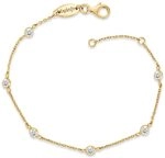 Engelsrufer Damen Armband aus Sterling Silber mit Zirkonia Steinen, Goldakzenten,