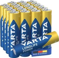 VARTA Batterien AAA, 20 St&uuml;ck, Longlife Power, Alkaline, 1,5V, ideal f&uuml;r Spielzeug,
