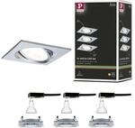 Paulmann 93438 LED Einbauleuchte Nova Basisset schwenkbar eckig 84x84 mm 50&deg;...