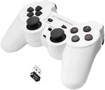 Esperanza EGG108W Wireless Gamepad 2,4Ghz PS3/PC USB Gladiator Schwarz/Wei&szlig;