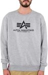 Alpha Industries Herren Basic Pullover Sweatshirt, Blickdicht, Grau, XS