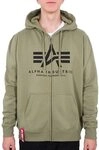 Alpha Industries Basic Zip Hoody Kapuzensweat f&uuml;r Herren Olive