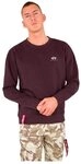 Alpha Industries Basic Sweater Small Logo Sweatshirt f&uuml;r Herren Deep Maroon