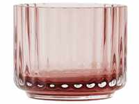 Lyngby Porcelæn Teelichthalter Ø6.7 cm Lyngby aus mundgeblasenen Glas, rot