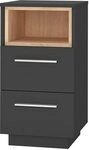 Vicco Nachttisch Beatrice, Anthrazit, 36 x 68 cm, zur platzsparenden Ablage von