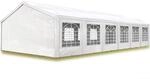 TOOLPORT Partyzelt Pavillon 6x12 m in wei&szlig; PE Plane 350 N Wasserdicht UV Schutz
