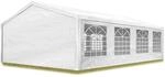TOOLPORT Partyzelt Pavillon 5x8 m in wei&szlig; PE Plane 350 N Wasserdicht UV Schutz