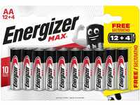 Energizer Max Batterien AA, 16 Stück, E300126200, Varios, 12 + 4