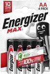 Energizer Max Alkaline Mignon - AA - LR6 - 4er Blister