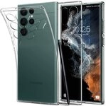 Spigen Liquid Crystal H&uuml;lle Kompatibel mit Samsung Galaxy S22 Ultra -Crystal Clear