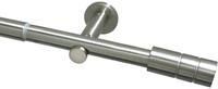 Gardinia Gardinenstangen-Set "Zylinder", 1-l&auml;ufig, Inkl. Tr&auml;ger, Endst&uuml;cke...