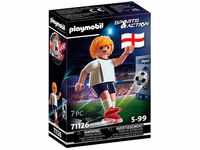 PLAYMOBIL Sports & Action 71126 Fußballspieler England, mit Kickfunktion und