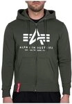Alpha Industries Basic Zip Hoody Kapuzensweat f&uuml;r Herren Dark Olive