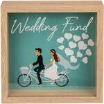 Out of the blue Sparschwein aus Holz/Sammlung f&uuml;r eine Hochzeit