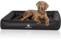 Knuffelwuff Orthop&auml;disches Hundebett aus Laser gestepptem Kunstleder Hampstead...