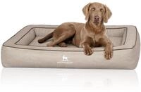 Knuffelwuff Orthop&auml;disches Hundebett aus Laser gestepptem Kunstleder Montego...