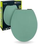 SITZPLATZ&reg; WC-Sitz mit Absenkautomatik, Dekor Trend Gr&uuml;n, Soft Touch, Toilettensitz