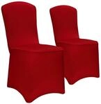 Detex&reg; Stuhlhussen 2er Set Bordeaux Rot &Ouml;ko-Tex Weihnachten Stretch Dehnbar 30&deg;C