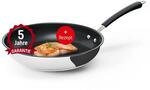 Coolinato Pfanne 28 cm beschichtet Edelstahl Bratpfanne f&uuml;r Gas Ceran Elektro