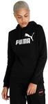 Puma Damen ESS Logo Hoodie FL Schwei&szlig;, Schwarz, L
