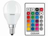 OSRAM STAR+ RGBW LED Lampe mit E14 Sockel, RGB-Farben per Fernbedienung änderbar,