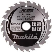 Makita E-12120 EFFICUT Kreiss&auml;geblatt &Oslash; 136 x 1,4 x 20 mm, 25 Z&auml;hne, 23&deg;