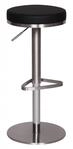 Wohnling Barhocker WL1.293 Schwarz Edelstahl h&ouml;henverstellbare Sitzh&ouml;he 57-82 cm,