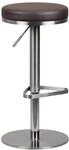 Wohnling Barhocker WL1.612 Braun Edelstahl h&ouml;henverstellbare Sitzh&ouml;he 57-82 cm,