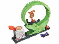 Hot Wheels Spielset Krokodilangriff - Rennbahn, Looping, Spirale, Verstellbarer