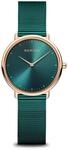 BERING Damen Uhr Quarz Movement - Ultra Slim Collection mit Edelstahl und Saphirglas