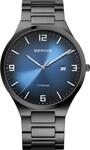 BERING Herren Uhr analog Quarz mit Titanband mit Titanelementen-Armband...