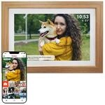 Denver Digitaler Bilderrahmen Holz 10,1 Zoll mit WLAN - FRAMEO Digital Photo Frame