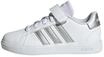 adidas Unisex Kinder Grand Court Court Elastic Lace and Top Strap Shoes, White /
